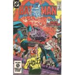 Batman DC comic signed by a number of illustrators inc Dick Giordano, Jerry Ordway, Len Wein, Mike