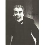 Christopher Lee as Dracula signed 10 x 8 inch b/w photo. Good Condition. All autographed items are