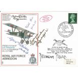 Great War Luftwaffe aces multiple signed cover. RAF Abingdon Neuport cover signed by Bruno Poelke,