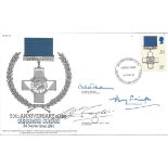 Rare George Cross multiple signed 50th ann cover signed by Odette Hallows GC, Harry Errington GC,