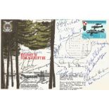 WW2 stalag Luft III cover RAFSC4 signed by 19 former POWS rare numbered 15 of 20. Good Condition.