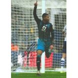 Football Rhian Brewster signed 12x8 colour photo pictured on loan playing for Swansea City. Good