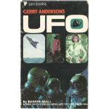 Gerry Andersons UFO paperback book signed inside by star of the show Ed Bishop. 126 pages. Good