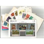 Worldwide stamp collection glory folder noted stamps and cover from around the world 6 pkts of