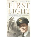 WW2 fighter ace Geoffrey Wellum signed paperback book titled First Flight signature on the inside