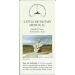 Battle of Britain Memorial at Chapel le Ferne, Folkestone, UK, triple folding information brochure