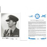 WW2 RAF Wg. Cdr. Harbourner Mackay Stephen Battle of Britain fighter pilot signed 6 x 4 inch b/w