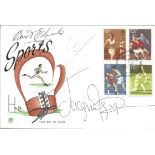 Gareth Edwards and 2 others signed Sports FDC. Good Condition. All autographs are genuine hand