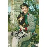 Jess Conrad signed colour 6x4 postcard. Good Condition. All autographs are genuine hand signed and