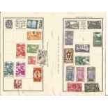 French Colonies stamp collection 6 pages interesting selection of vintage stamps. Good Condition. We