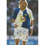Football Robbie Savage signed 12x8 colour photo pictured playing for Blackburn Rovers. Good