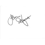 Jenny Seagrove signed white card. Actress. Good Condition. All autographs are genuine hand signed