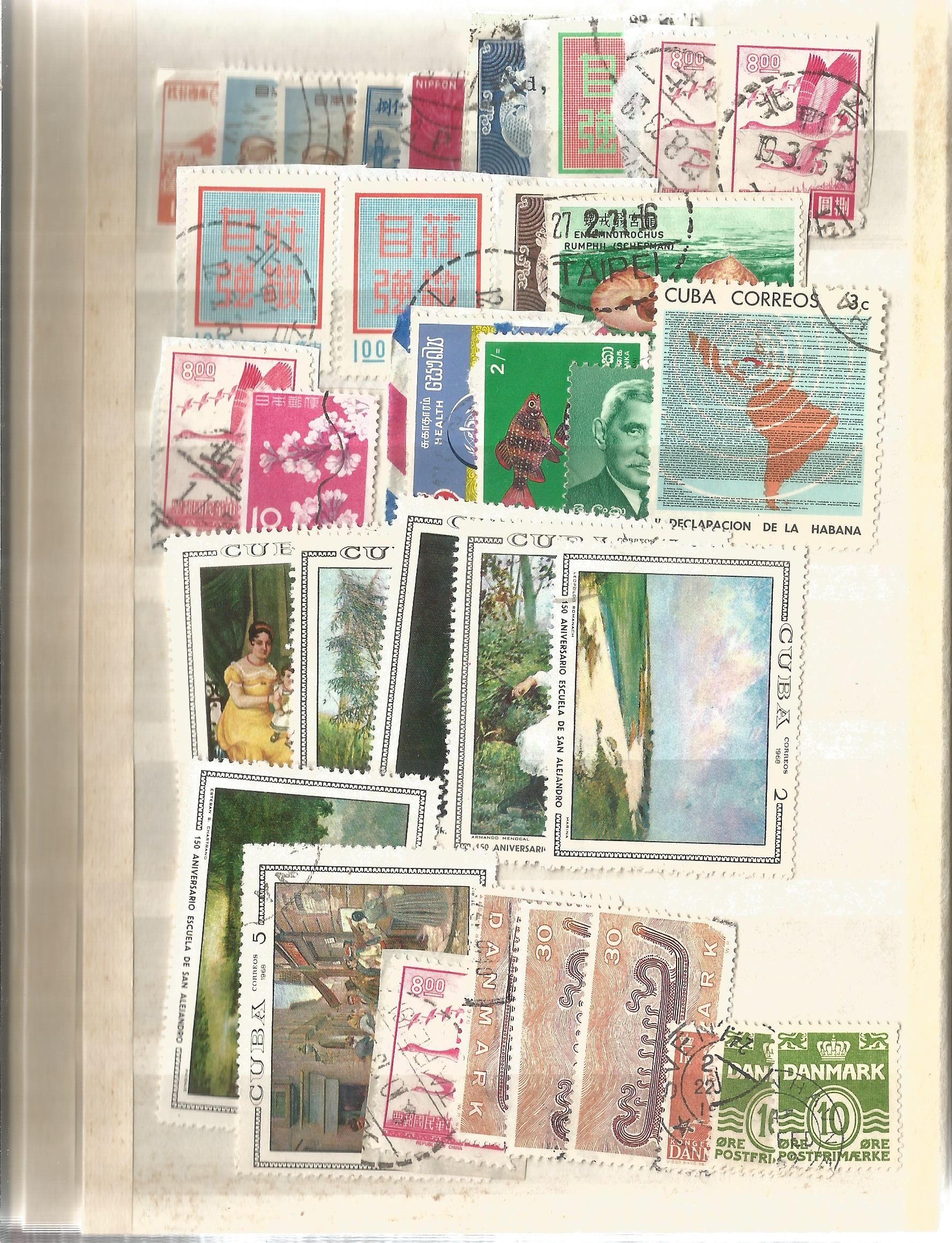 Worldwide Stamp Collection house in a Abria Red stock book 16 full pages of interesting stamp mint - Image 3 of 3