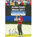 Golf Jordan Smith signed 12x8 colour photo. Smith turned professional in 2014. He played mainly on