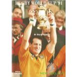 Rugby Union multi signed paperback book Titled Rugby World Cup '91 signed inside by over 20