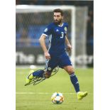 Football Graeme Shinnie signed 12x8 colour photo pictured in action for Scotland. Good Condition.