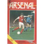 Football Vintage Programme Arsenal v Aston Villa Canon League Division One 10th Nov 1984 Highbury