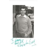 Christopher Beeney signed 9x7 black and white photo. Dedicated. Good Condition. All autographs are