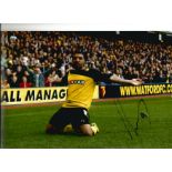 Football Troy Deeney 12x8 signed colour photo pictured playing for Watford. Troy Matthew Deeney (