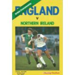 Football Vintage Programme England v Northern Ireland British Championship 4th April 1984 Wembley