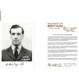 WW2 RAF Gp. Capt. Arthur Montague-Smith Battle of Britain fighter pilot signed 6 x 4 inch b/w