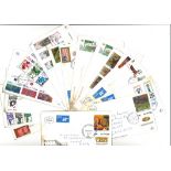 Israel FDC collection over 40 interesting covers dating 1973 to 1978 most covers are soiled used