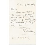 Richard Cobden 1804 - 1965 known as the Apostle of Free Trade. Autographed handwritten letter to