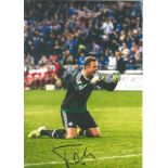 Football Ralf Fahrmann signed 12x8 colour photo pictured celebrating while playing for Shalke 04