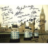Dr Who 16x12 multi signed photo signed by 18 stars from the iconic BBC SCI Fi series includes Philip
