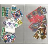 GB stamp collection 9 plastic sleeves quantity unmounted mint stamps a lot of duplicates dating