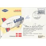 Zeppelin ace Hans von Schiller signed Europa Airship cover. Good Condition. All autographs are
