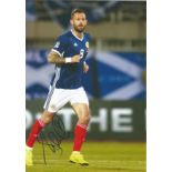 Football Steven Fletcher signed 12x8 colour photo pictured in action for Scotland. Good Condition.