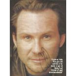 Christian Slater signed colour magazine photo. Good Condition. All autographs are genuine hand