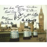 8x10 inch photo signed by THIRTEEN actors who have appeared in Doctor Who, including Leslie Ash,