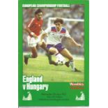 Football Vintage programme England v Hungary European Championship Qualifying 27th April 1983