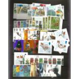 GB stamp collection on two sides of stock card un mounted mint dating 1989 to 2000 no duplicates
