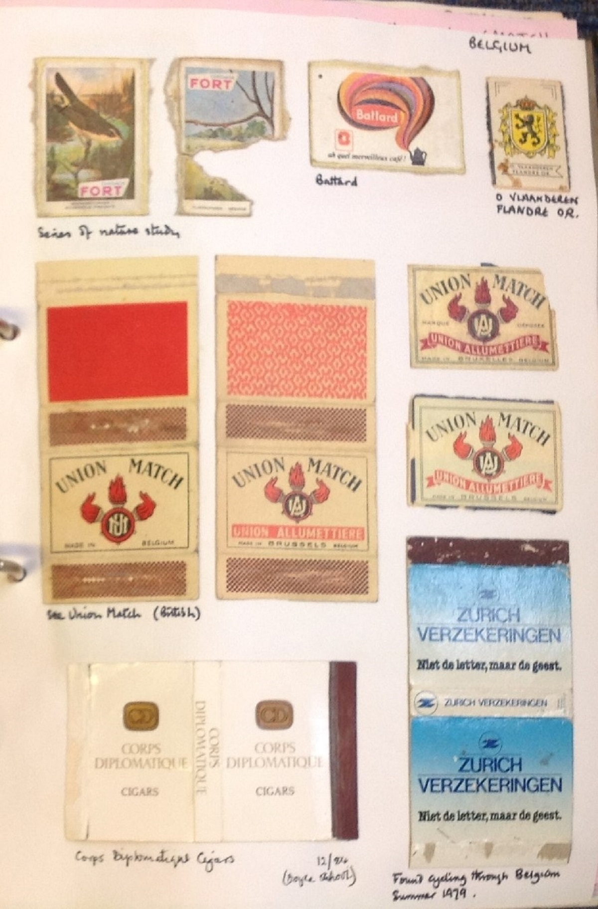 Worldwide vintage matchbox collection housed in a lever arch folder over 100 pages of interesting