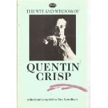 Quentin Crisp signed paperback book The Wit and Wisdom of Quentin Crisp signed on the inside title