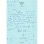 WW2 RAF Battle of Britain pilot Two Letters One Dated 17th Oct 91 and Signed by Richard Haine No 25,