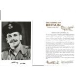 WW2 RAF Sqn. Ldr. Kenneth Roy Lusty Battle of Britain fighter pilot signed 6 x 4 inch b/w photo with