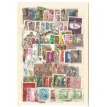 Worldwide Stamp Collection house in a Abria Red stock book 16 full pages of interesting stamp mint