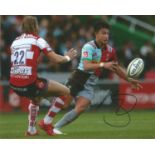 Rugby Union Marcus Smith signed 10x8 colour photo pictured in action for Harlequins. Good Condition.