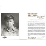 WW2 RAF Fl. Lt. Douglas Clifford Cooper Battle of Britain fighter pilot signed 6 x 4 inch b/w
