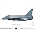 RAF Binbrook print approx 16 x 12 inches fixed thicker paper to Binbrook Flagship XR-728 EE