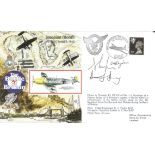 Invasion Month RAF cover Signed by ACM Sir Christopher Foxley-Norris BoB veteran and t wo crew
