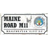 Football lkay Gündogan signed Maine Road M11 Manchester City commemorative metal road sign. Good