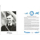 WW2 RAF Flt. Lt. Eric Gordon Parkin Battle of Britain fighter pilot signed 6 x 4 inch b/w photo with