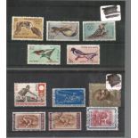 India Stamp collection mint and used 11 stamps on two leaves. Good Condition. We combine postage