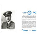 WW2 RAF Flt. Lt. William Louis Buchanan Walker Battle of Britain fighter pilot signed 6 x 4 inch b/w