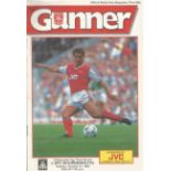 Football Vintage Programme Arsenal v AFC Bournemouth Littlewoods Cup Third Round 27 Oct 1987